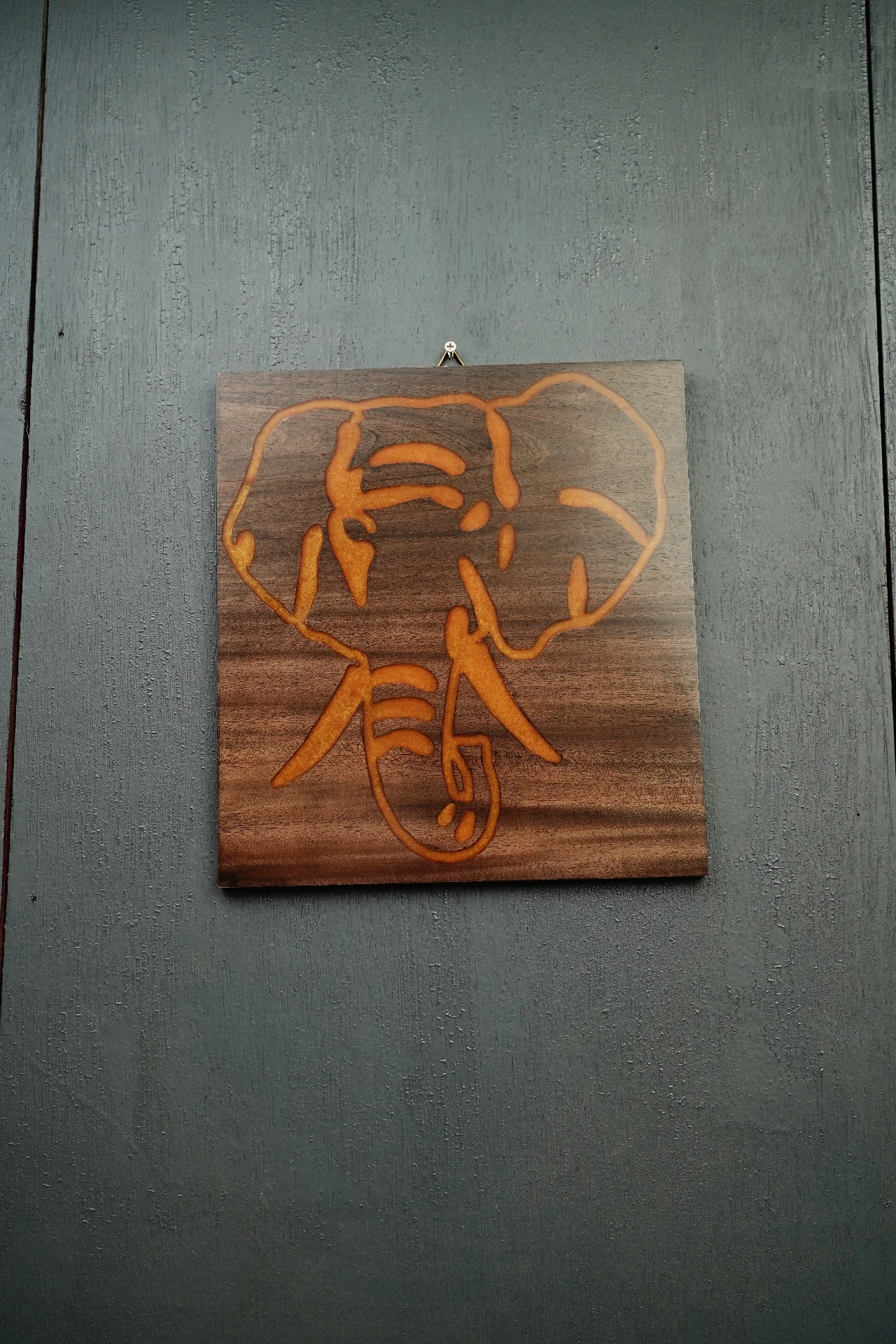 [OD-WA-WOEP-GAJA-1012-ELEPHANT] Gaja / 01 Wood Epoxy Wallart (10" x 12")